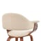 Armen Living Adalyn Cream Faux Leather and Walnut Wood Dining Room Accent Chair LCADCHWACR - alternate 5